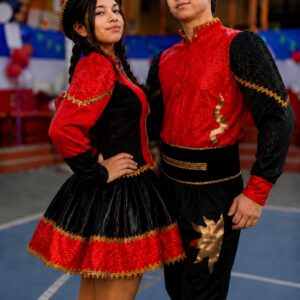 traje caporal rojo varón