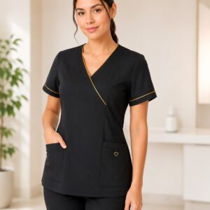 antifluido clínico negro y dorado
